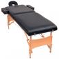 Preview: Massageliege 2-Zonen mit Hocker Klappbar 10 cm Sitz Schwarz