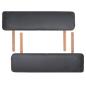 Preview: Massageliege 2-Zonen mit Hocker Klappbar 10 cm Sitz Schwarz
