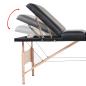 Preview: Massageliege 3-Zonen mit Hocker Klappbar 10 cm Sitz Schwarz