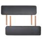 Preview: Massageliege 3-Zonen mit Hocker Klappbar 10 cm Sitz Schwarz