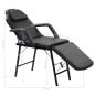Preview: Gesichtsbehandlungsstuhl Tragbar Kunstleder 185x78x76cm Schwarz