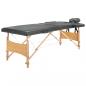 Preview: ARDEBO.de - Massagetisch mit 2 Zonen Holzrahmen Anthrazit 186×68 cm