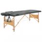 Preview: Massagetisch mit 2 Zonen Holzrahmen Anthrazit 186×68 cm