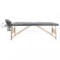 Preview: Massagetisch mit 2 Zonen Holzrahmen Anthrazit 186×68 cm