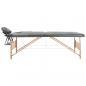 Preview: Massagetisch mit 2 Zonen Holzrahmen Anthrazit 186×68 cm