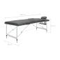 Preview: Massageliege 2-Zonen Aluminiumgestell Anthrazit 186x68 cm