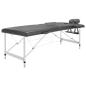 Preview: Massageliege 2-Zonen Aluminiumgestell Anthrazit 186x68 cm