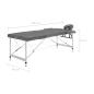 Preview: Massagetisch mit 3 Zonen Aluminiumrahmen Anthrazit 186×68 cm