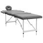 Preview: Massagetisch mit 4 Zonen Aluminiumrahmen Anthrazit 186×68 cm