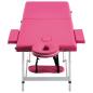 Preview: Massageliege Klappbar 2-Zonen mit Aluminiumgestell Rosa