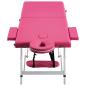 Preview: Massageliege Klappbar 2-Zonen mit Aluminiumgestell Rosa