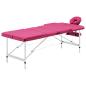 Preview: Massageliege Klappbar 3-Zonen mit Aluminiumgestell Rosa