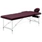 Preview: Massagetisch Klappbar 3 Zonen Aluminium Dunkellila