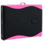 Preview: Massageliege Klappbar 2-Zonen Aluminiumgestell Schwarz und Rosa