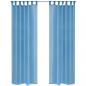 Preview: ARDEBO.de - 2 x Transparente Gardine Fertiggardine 140 x 225 cm türkis