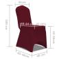 Preview: 50 x Stuhlhusse Stretchhusse Bordeaux