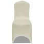 Preview: 50 x Stuhlhusse Stretchhusse cremefarben