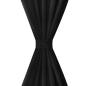 Preview: Vorhänge Gardinen aus Satin 2-teilig  140 x 225 cm Schwarz