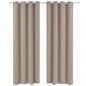 Preview: ARDEBO.de - Verdunkelungs-Vorhänge mit Metallringen 135 x 245 cm Creme blackout