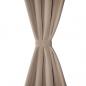 Preview: Verdunkelungs-Vorhänge mit Metallringen 135 x 245 cm Creme blackout