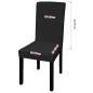 Preview: 6 Stk. Schwarz Stuhlhussen Gerade Dehnbar
