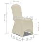 Preview: Stretch Stuhlbezug 4 Stück Creme
