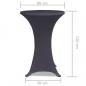 Preview: Tischhusse Stretchhusse 2 Stk 80 cm Anthrazit