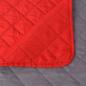 Preview: Zweiseitige Tagesdecke Gesteppt Rot und Grau 230x260 cm
