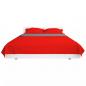 Preview: Zweiseitige Tagesdecke Gesteppt Rot und Grau 230x260 cm