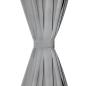 Preview: Vorhänge aus Mikro-Satin 2 Stk. mit Schlaufen 140×175 cm Grau