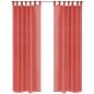 Preview: ARDEBO.de - Voile-Gardinen 2 Stk. 140 x 225 cm Rot