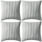 Preview: Gartenkissen 4 Stk. Streifenmuster 45 x 45 cm Grau