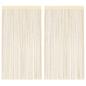 Preview: Fadenvorhänge 2 Stk. 140 x 250 cm Cremefarben