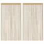 Preview: Fadenvorhänge 2 Stk. 100 x 250 cm Beige