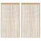 Preview: Fadenvorhänge 2 Stk. 140 x 250 cm Beige