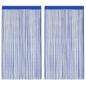 Preview: Fadenvorhänge 2 Stk. 140 x 250 cm Blau