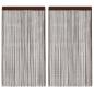 Preview: Fadenvorhänge 2 Stk. 140 x 250 cm Braun