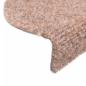 Preview: 15 Stk. Selbstklebende Treppenmatten Nadelvlies 56x17x3cm Braun
