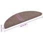Preview: 15 Stk. Selbstklebende Treppenmatten Nadelvlies 56x17x3cm Braun