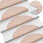 Preview: 15 Stk. Selbstklebende Treppenmatten Nadelvlies 56x17x3cm Braun
