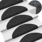 Preview: 15 Stk. Selbstkl. Treppenmatten Nadelvlies 56x17x3cm Schwarz