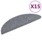 Preview: 15 Stk. Selbstkl. Treppenmatten Nadelvlies 56x17x3cm Hellgrau