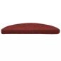 Preview: 15 Stk. Selbstklebende Treppenmatten Nadelvlies 56x17x3cm Rot