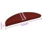 Preview: 15 Stk. Selbstklebende Treppenmatten Nadelvlies 56x17x3cm Rot