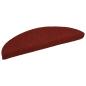 Preview: 15 Stk. Selbstklebende Treppenmatten Nadelvlies 56x17x3cm Rot