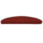Preview: 15 Stk. Selbstklebende Treppenmatten Nadelvlies 56x17x3cm Rot