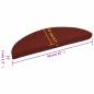 Preview: Stufenmatten Selbstklebend 15 Stk. 56x17x3 cm Bordeauxrot Halbrund