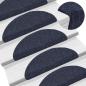 Preview: 15 Stk. Selbstklebende Treppenmatten Nadelvlies 56x17x3cm Blau