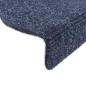 Preview: 15 Stk. Selbstklebende Treppenmatten Nadelvlies 56x17x3cm Blau