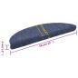 Preview: Stufenmatten Selbstklebend 15 Stk. 56x17x3 cm Blau Halbrund
